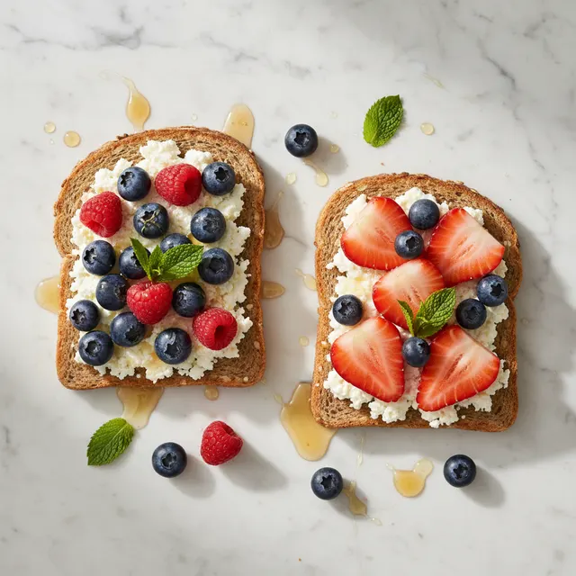 Cottage Cheese Berry Toast