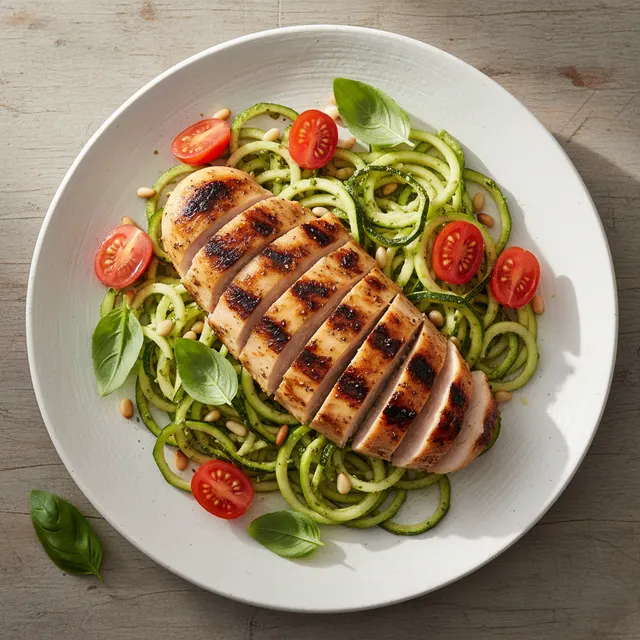 Grilled Chicken with Zucchini Noodles