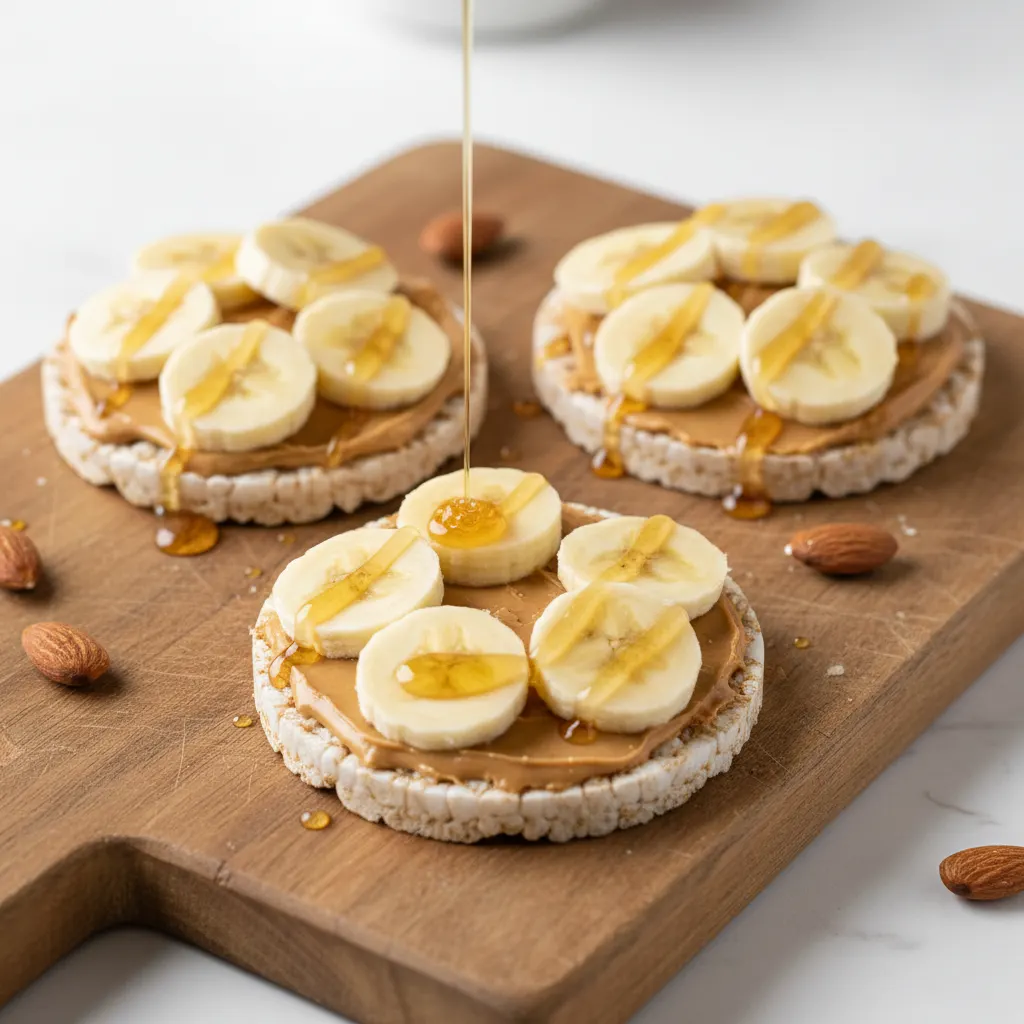 Rice Cakes with Almond Butter & Banana