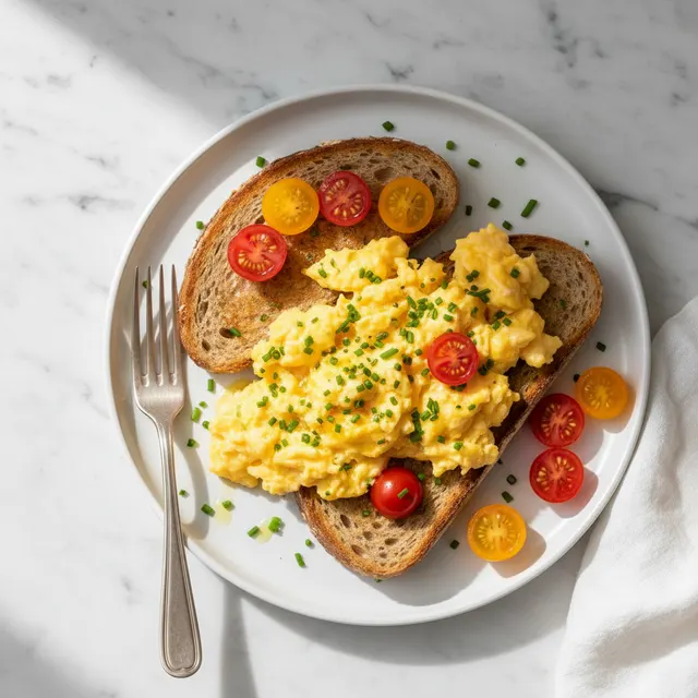 Scrambled Eggs on Sourdough
