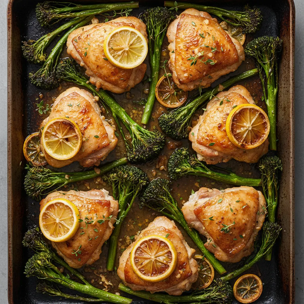 Sheet Pan Lemon Chicken & Broccoli