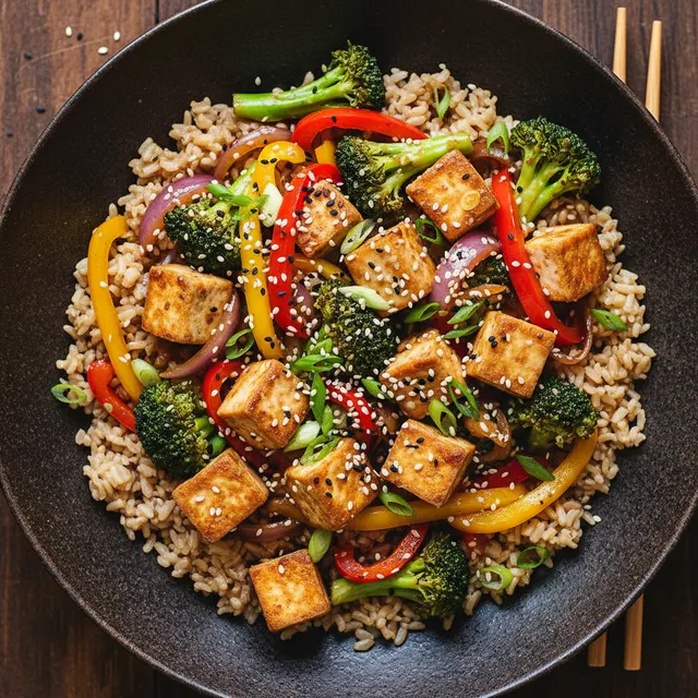 Tofu Stir-Fry with Brown Rice